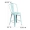 Flash Furniture Green-Blue Metal Stool with Gray Poly Seat ET-3534-24-DB-PL1G-GG - alternate 10
